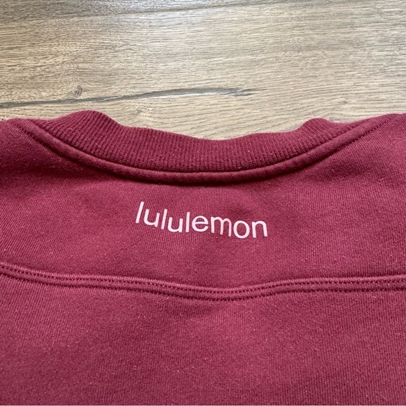 Lululemon Burgundy Red Pullover Crewneck Sweater XL Women STAINS - Picture 11 of 12